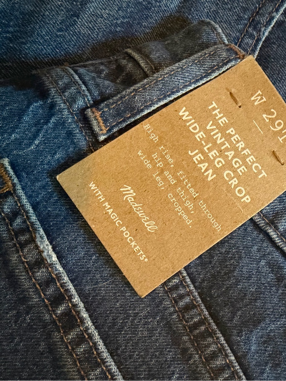 Madewell Wide-Leg High-Rise Jeans in Denim Blue - Picture 3 of 4